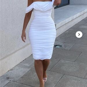 WHITE BANDAGE MIDI DRESS ‼️